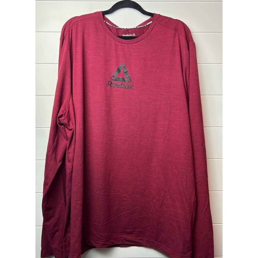 Lot Of 2 - Reebok Long Sleeve Shirts Mens Big & Tall‎ 3XL Burgundy / olive